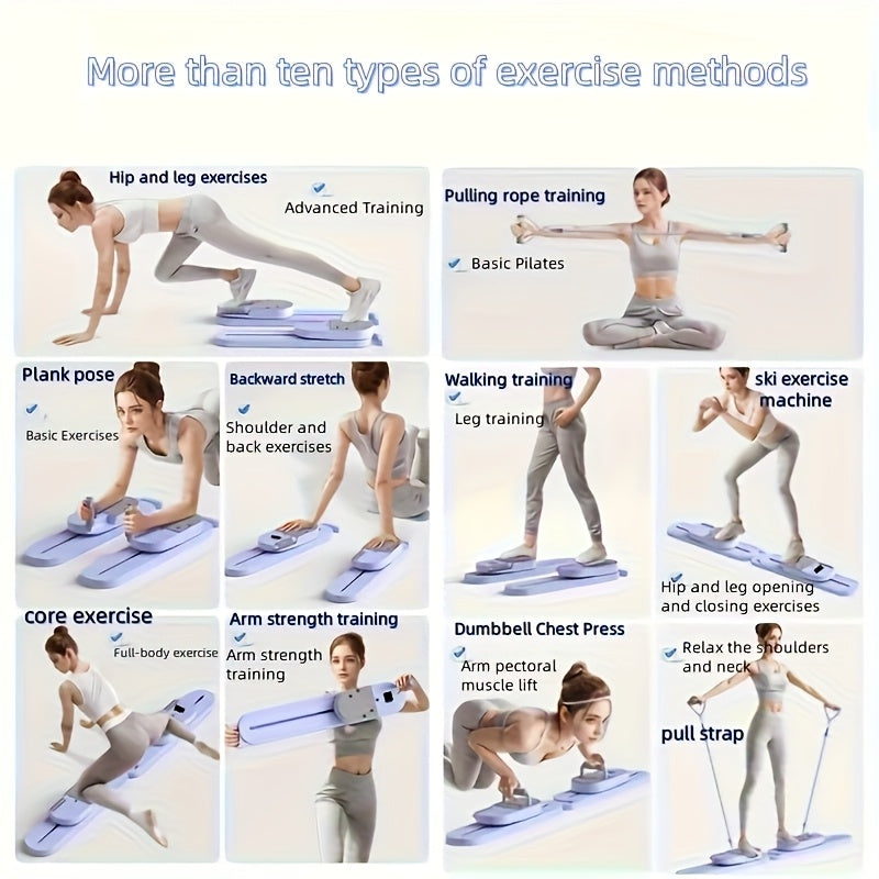 Pilates Ski Machine full body core workout board for home