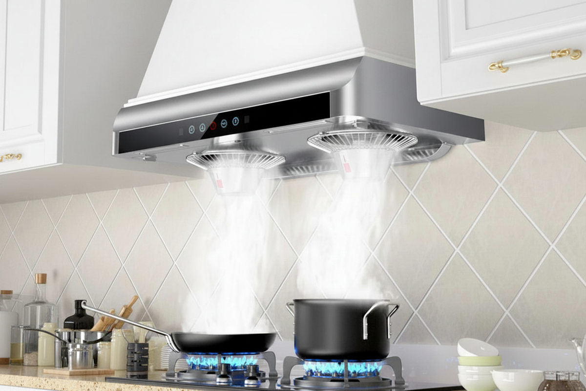 Ultrathin Range Hood 710mm dual motor kitchen extractor