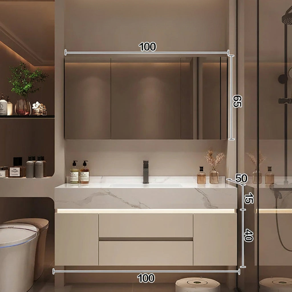 Bathroom Storage Cabinet with Mirror modern bathroom furniture