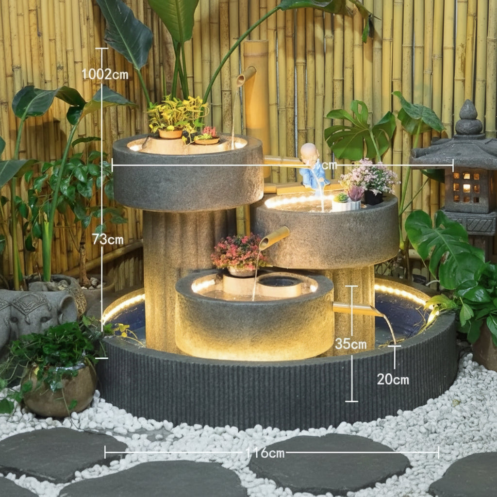 Outdoor Fish Pond Fountain water bowl decor