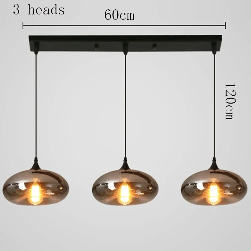 LED Glass Ball Pendant Light contemporary ceiling fixture