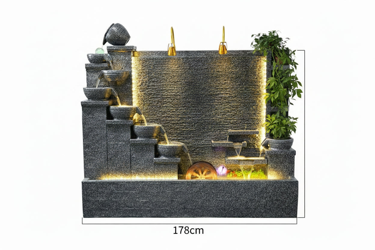 Outdoor Fish Pond Fountain Feng Shui garden decor