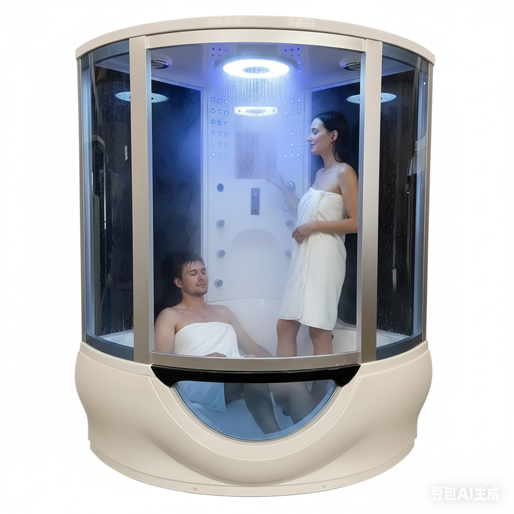 Steam Shower Enclosure 1500x1500x2150mm | Multi-Function Computer Control & Wet Sauna | A-082