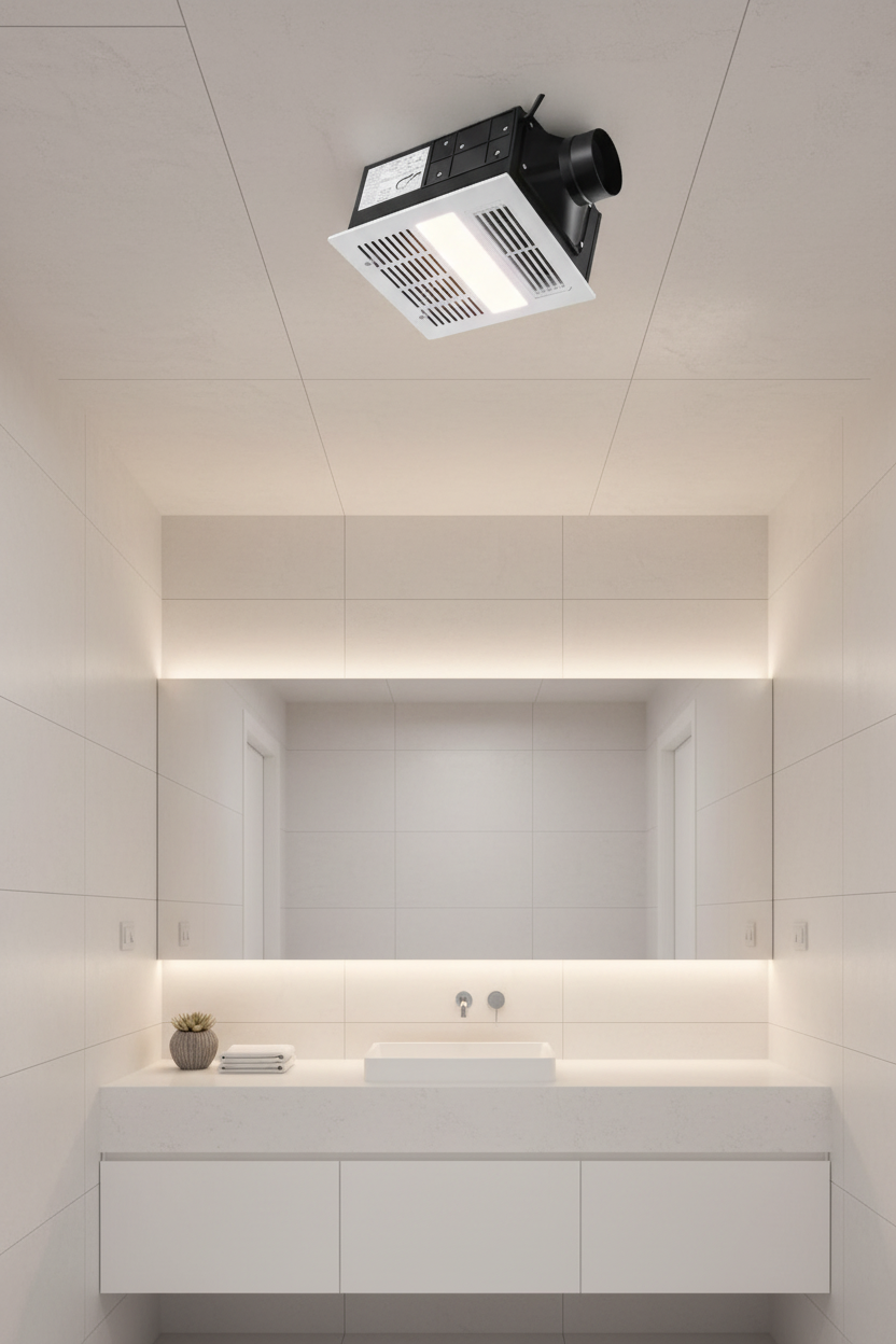 SucceBuy Bathroom Exhaust Fan 1.5 Sones Ceiling Vent Energy Saving 80 To 110 CFM Low Noise