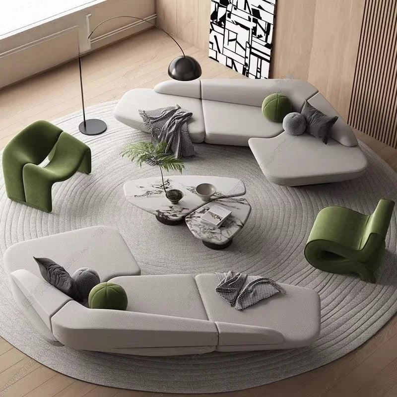 Modern Curved Gaming Sofa for luxury lounge interior