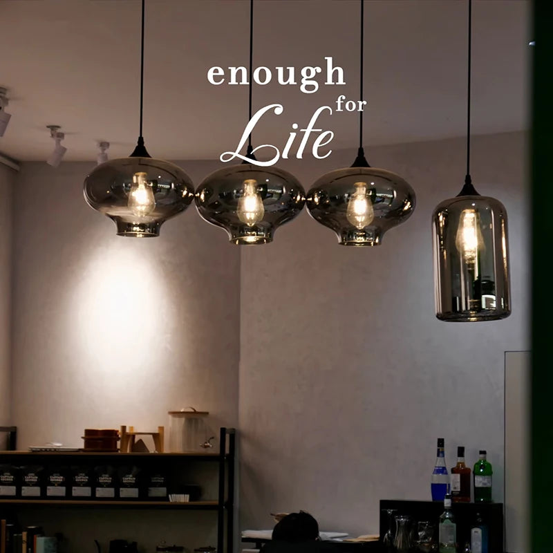 LED Glass Ball Pendant Light contemporary ceiling fixture
