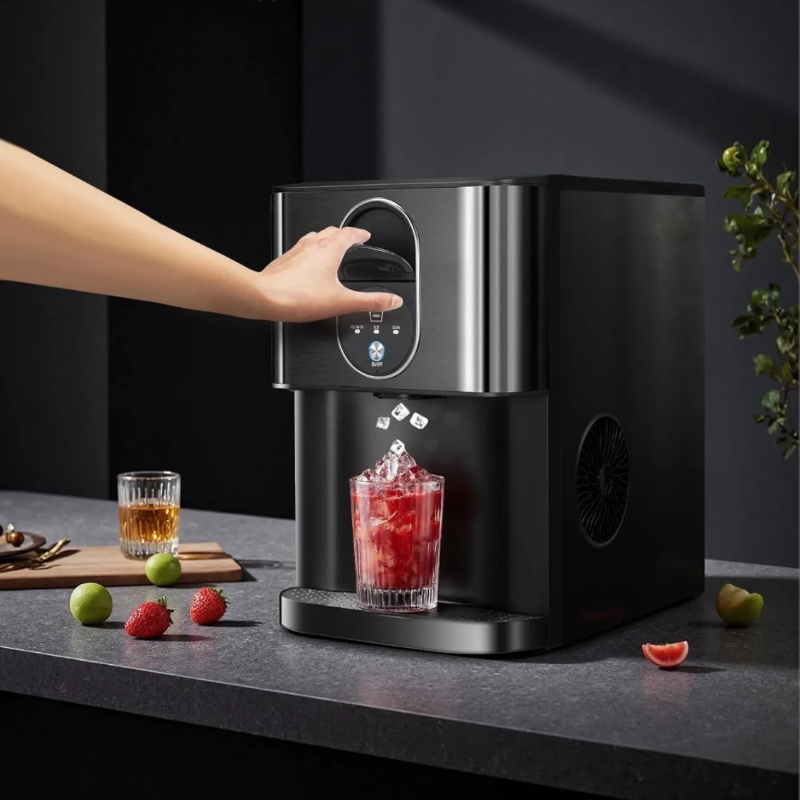 Nugget Ice Maker Countertop, 44lbs/24H Soft Chewable Pellet Ice Maker Machine