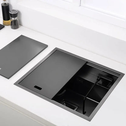 Black Stainless Steel Kitchen Sink contemporary countertop fixture
