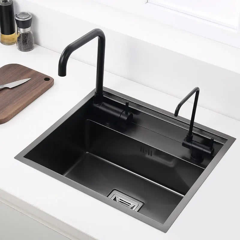 Black Stainless Steel Kitchen Sink contemporary countertop fixture