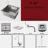 Black Stainless Steel Kitchen Sink hidden bar sink design