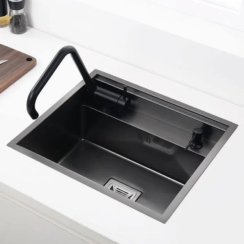 Black Stainless Steel Kitchen Sink contemporary countertop fixture