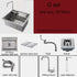 Black Stainless Steel Kitchen Sink hidden bar sink design