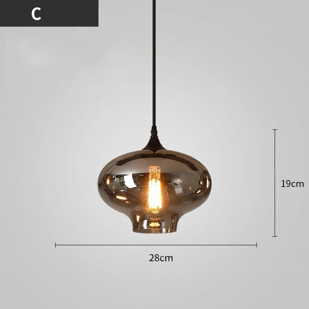 LED Glass Ball Pendant Light kitchen island lighting