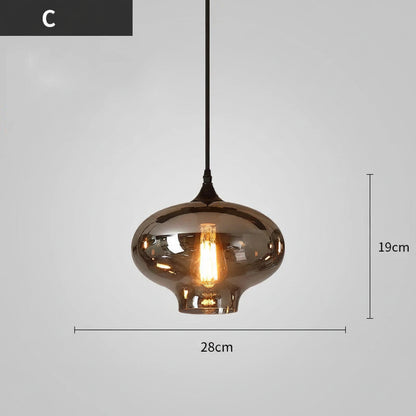 LED Glass Ball Pendant Light kitchen island lighting