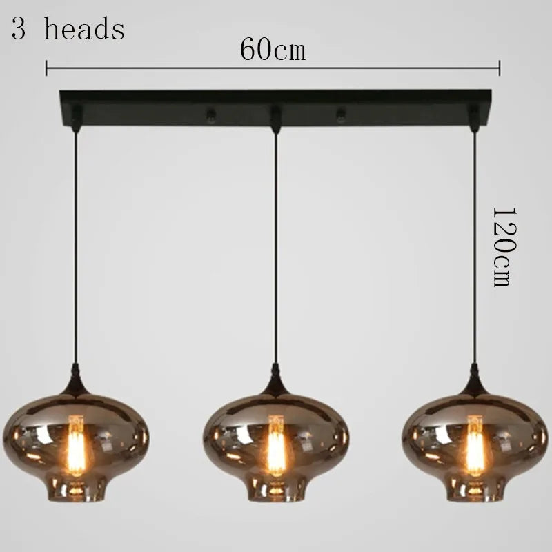 LED Glass Ball Pendant Light modern globe design