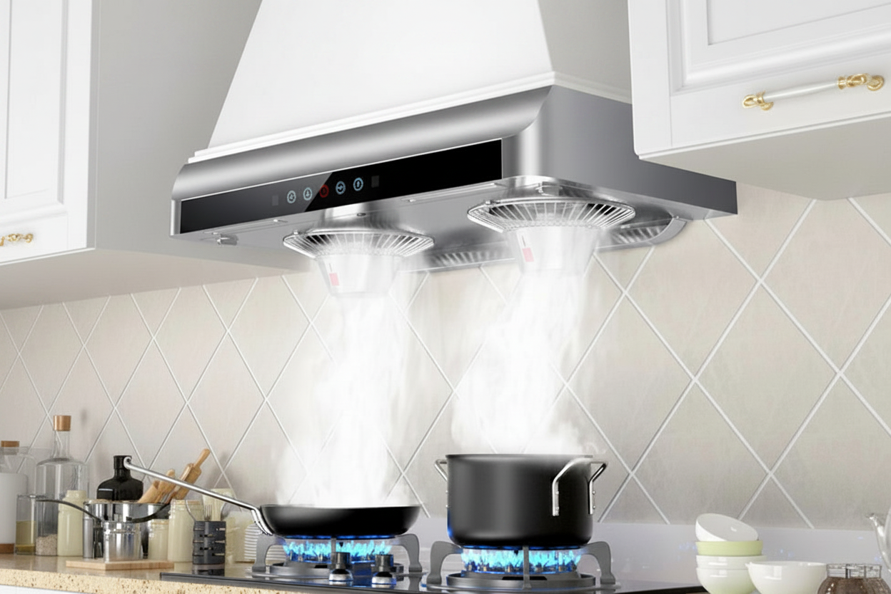 Ultrathin Range Hood 710mm dual motor kitchen extractor