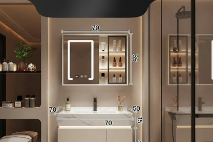 Bathroom Storage Cabinet with Mirror modern wall mounted design