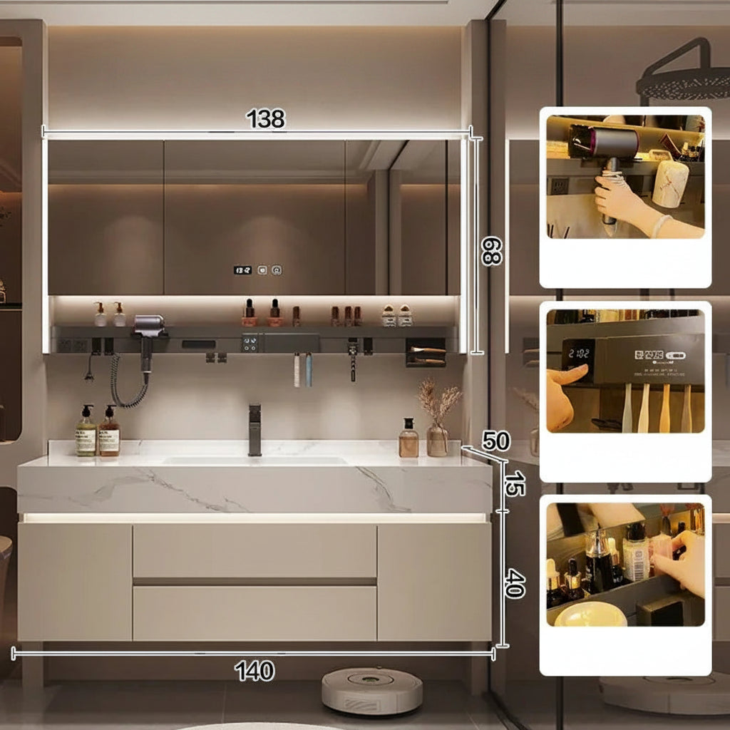 Bathroom Storage Cabinet with Mirror contemporary vanity storage
