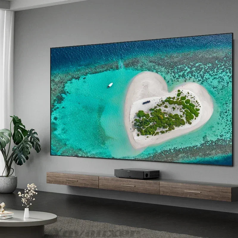ALR UST Projector Screen PET Crystal fixed frame display