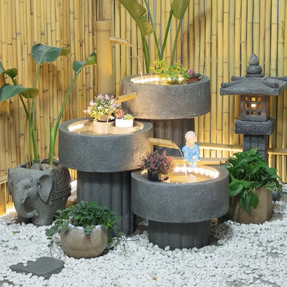 Outdoor Fish Pond Fountain Feng Shui water bowl
