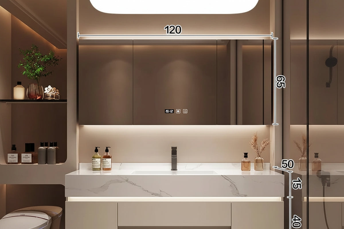 Bathroom Storage Cabinet with Mirror contemporary vanity storage