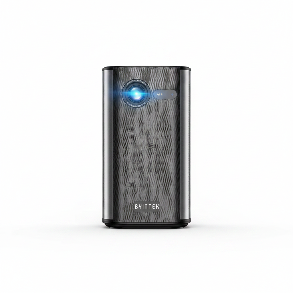 BYINTEK P70 Projector 4K 1080P DLP Mini Portable Projector Home Theater Smart Wi-Fi & Bluetooth for Movies & Gaming With Battery