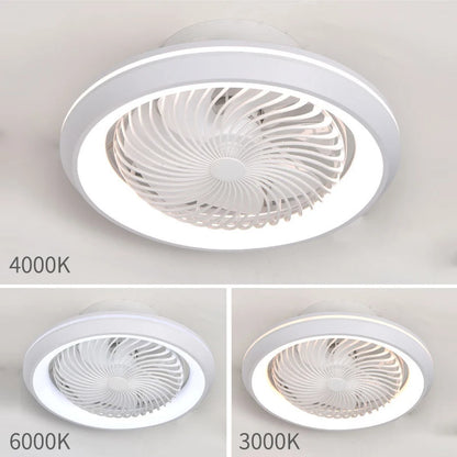 Flush Mount Ceiling Fan with Light compact 49cm design