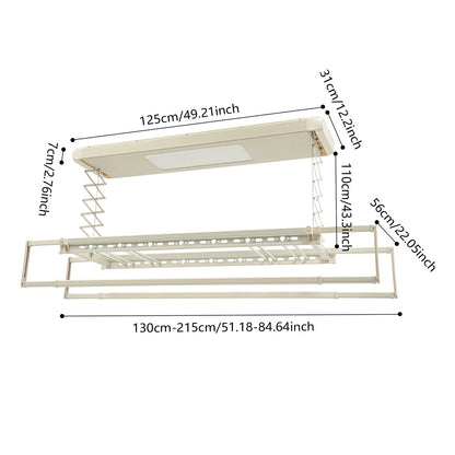Retractable Ceiling Clothes Drying Rack modern balcony installation