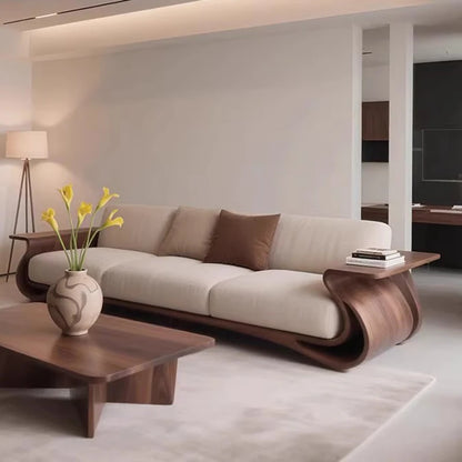 Vintage Wooden Living Room Sofa large comfortable home seating