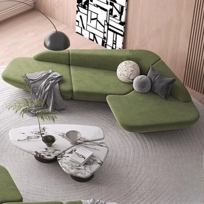 Modern Curved Gaming Sofa modern entertainment room seating