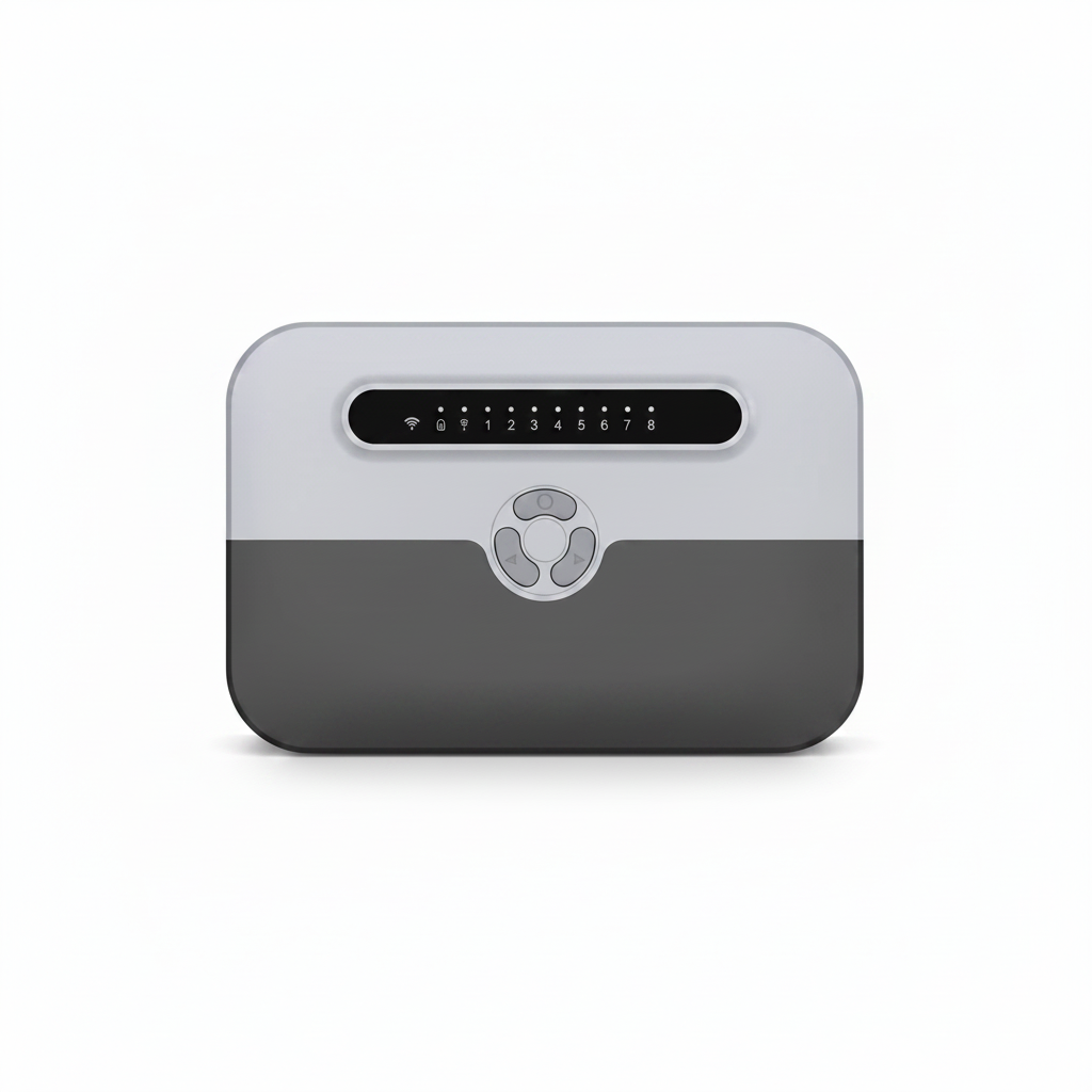 Eight Zone Smart Sprinkler Controller With Rain Sensor And Pump Control Alexa Compatible Remote App Control
