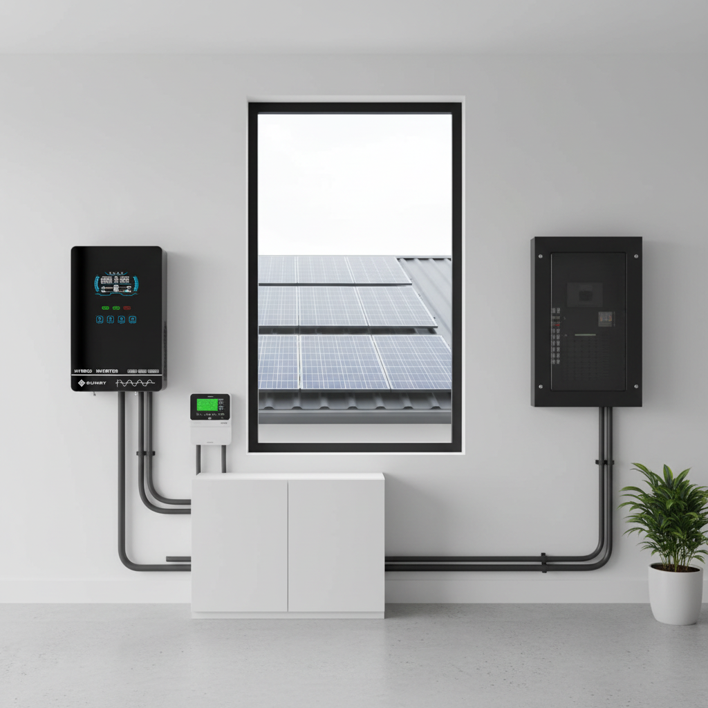 SUMRY 4KW 6KW 120V Off Grid Solar Inverter 24V 140A 5600W MPPT Ladegerät Reiner Sinuswellenwechselrichter für Zuhause 6,25 Zoll LCD-Display