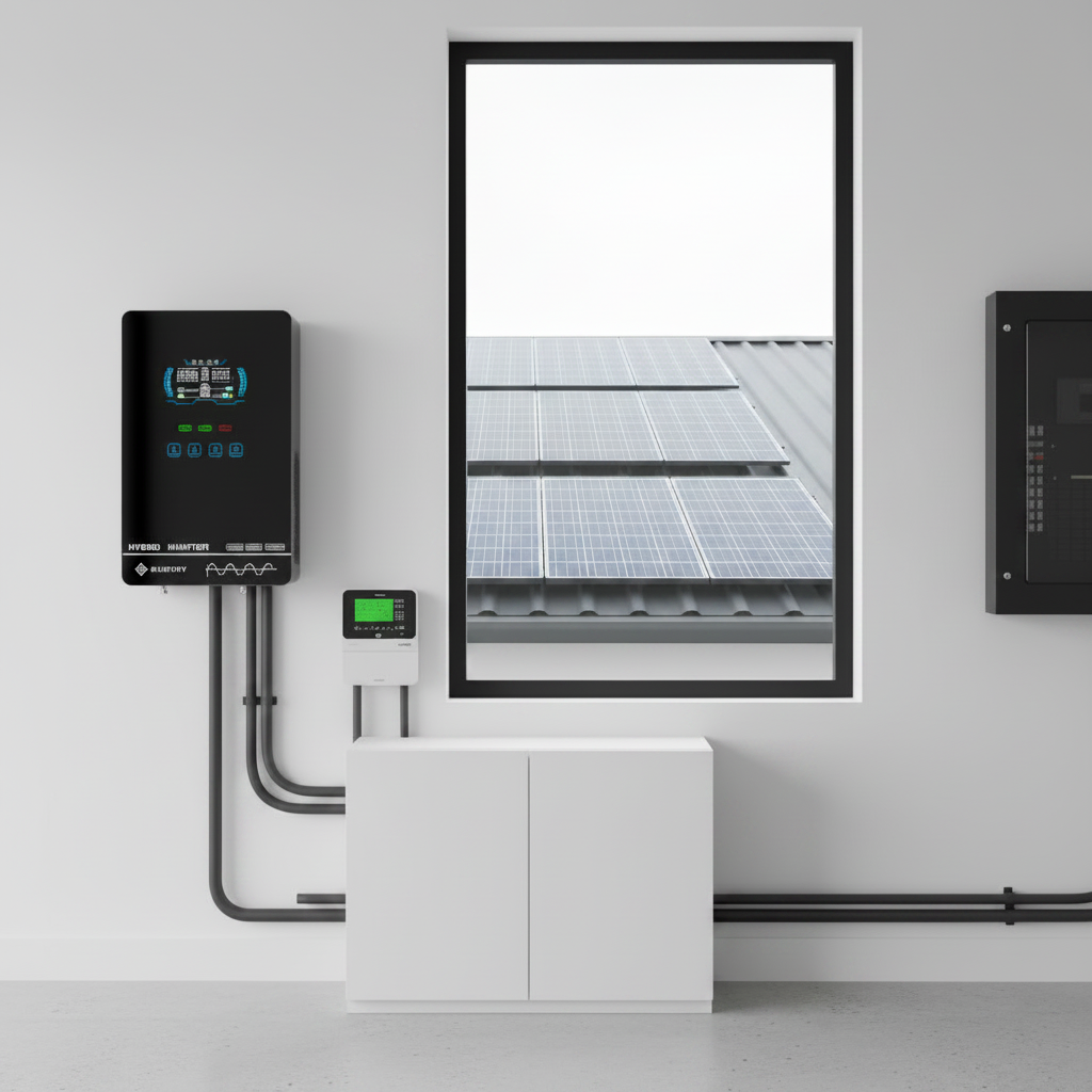 SUMRY 4KW 6KW 120V Off Grid Solar Inverter 24V 140A 5600W MPPT Ladegerät Reiner Sinuswellenwechselrichter für Zuhause 6,25 Zoll LCD-Display