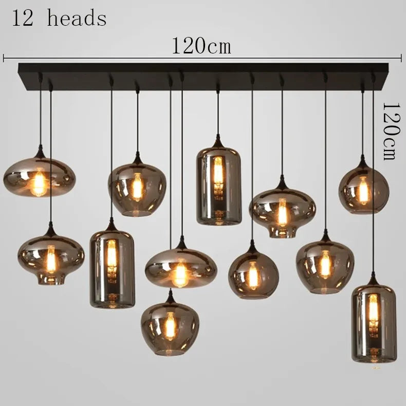 LED Glass Ball Pendant Light modern ceiling decor