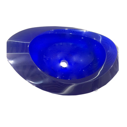 Oval Resin Vessel Sink smooth oval basin design