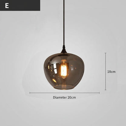 LED Glass Ball Pendant Light modern dining room lighting