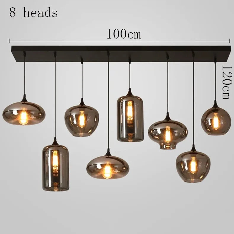 LED Glass Ball Pendant Light modern ceiling decor