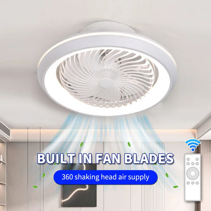 Flush Mount Ceiling Fan with Light 49cm 360 degree design