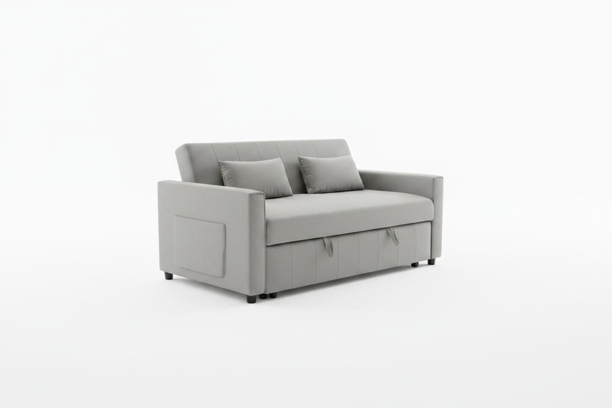 In 1 Velvet Convertible Sleeper Sofa Bed Pull Out Loveseat Couch for Bedroom Living Room 55.51 Inch