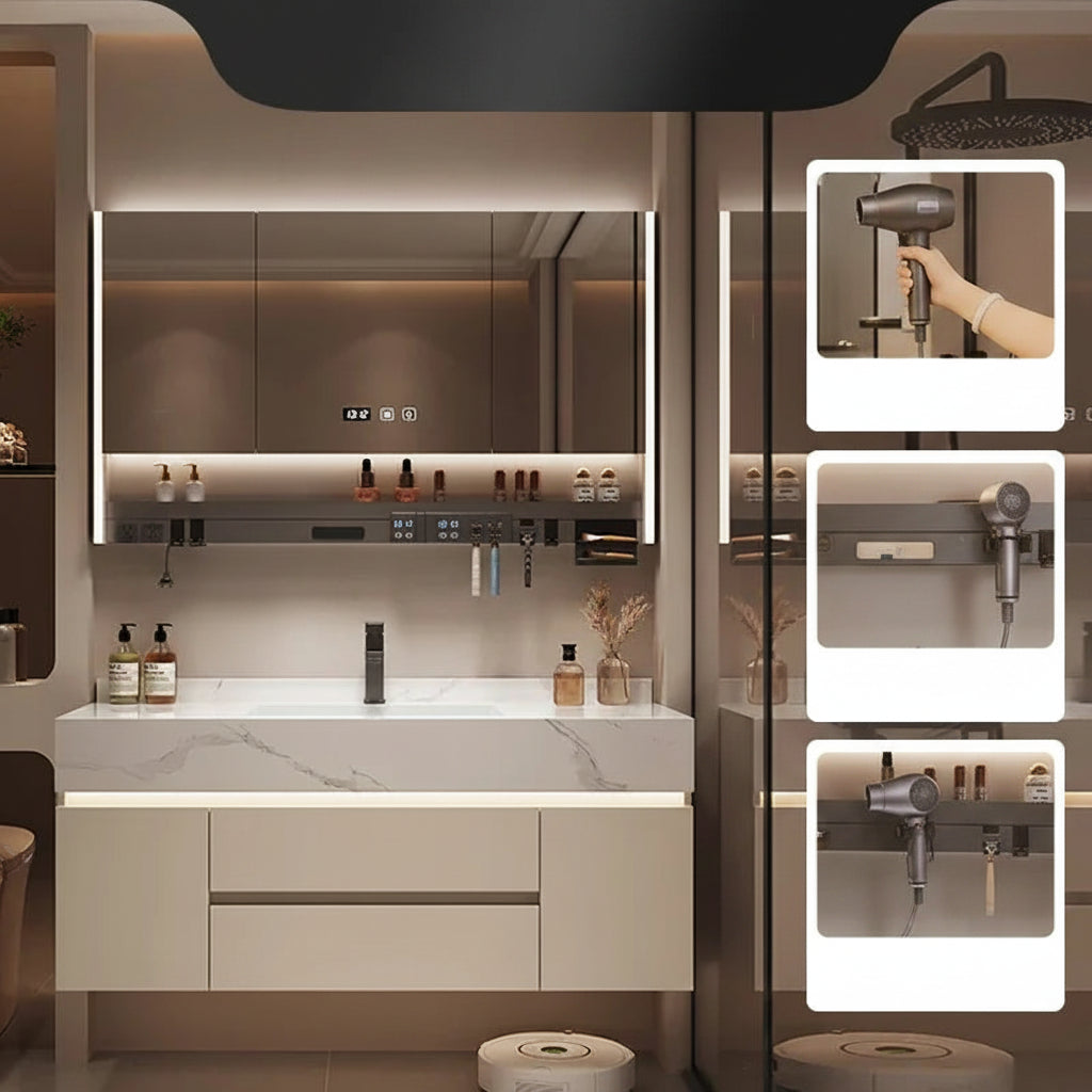 Bathroom Storage Cabinet with Mirror space saving wall organizer