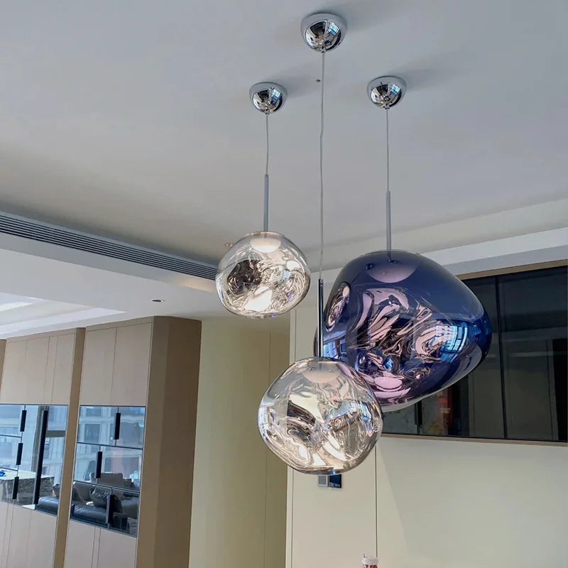 Nordic LED Glass Pendant Light suspended ceiling design