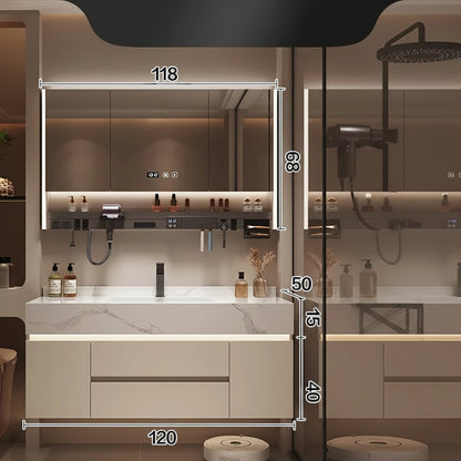 Bathroom Storage Cabinet with Mirror space saving wall organizer