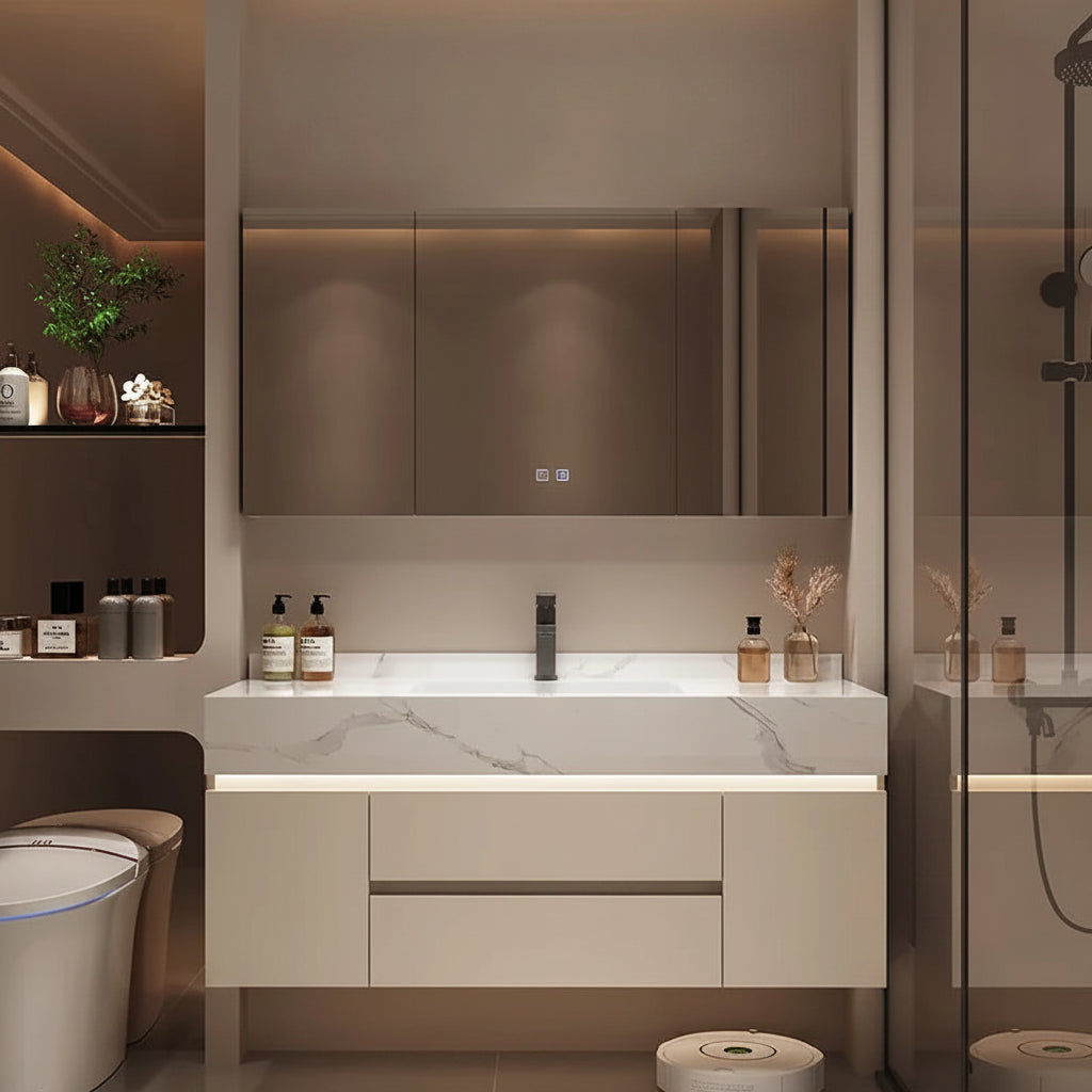 Bathroom Storage Cabinet with Mirror modern bathroom furniture