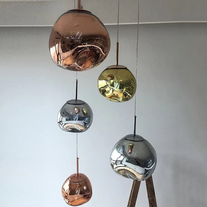 Modern Lava Pendant Lamp above kitchen island