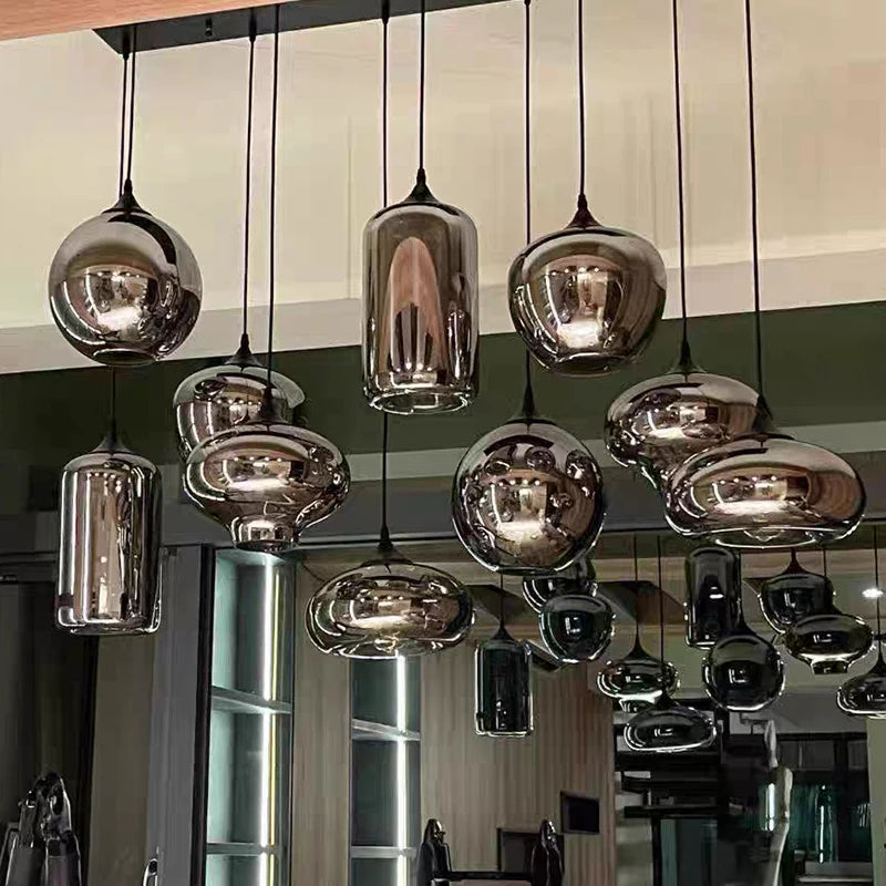 LED Glass Ball Pendant Light for dining room