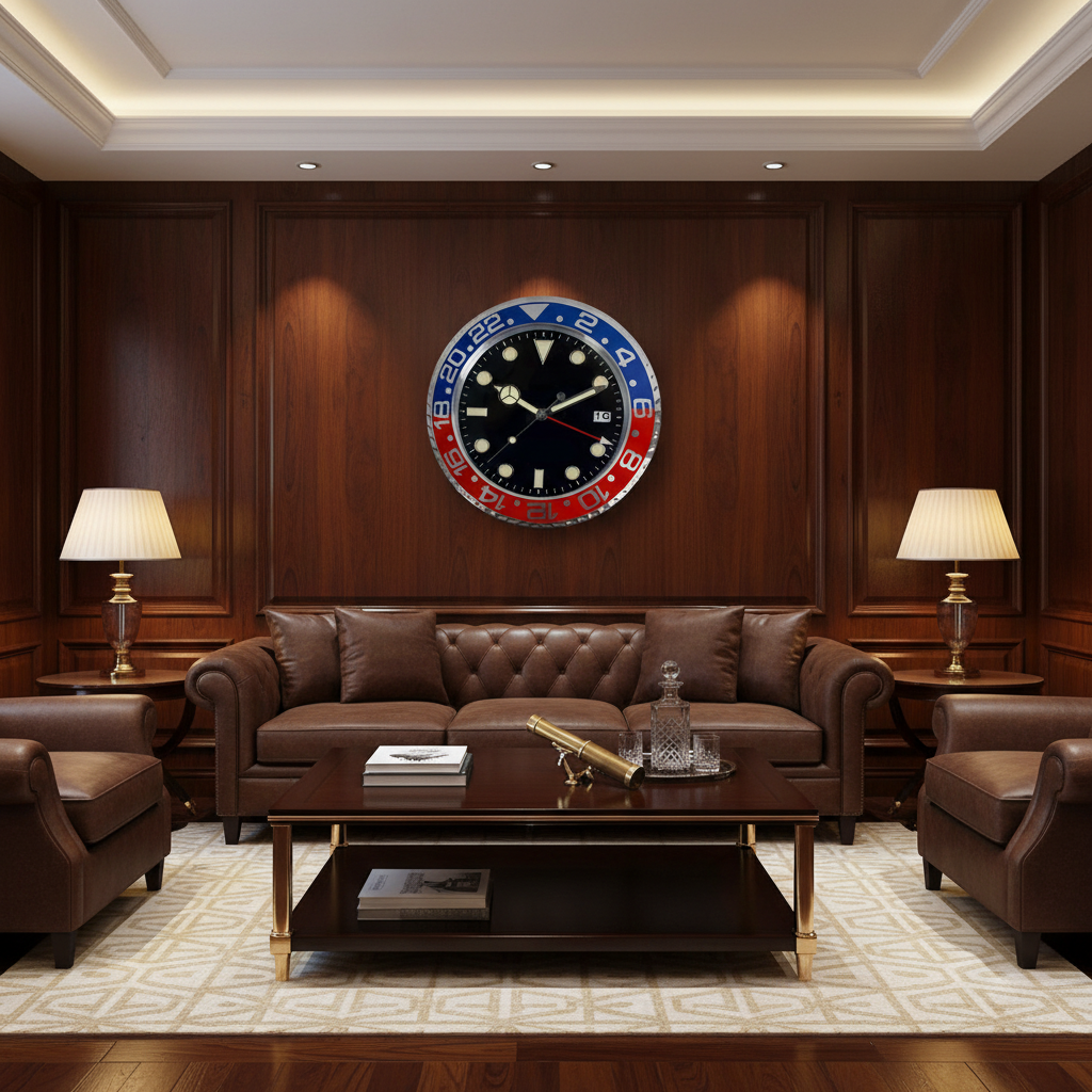 GTR Quartz Sunburst Wall Clock 34cm Metal Luminescent Dial Classic Modern Decoration
