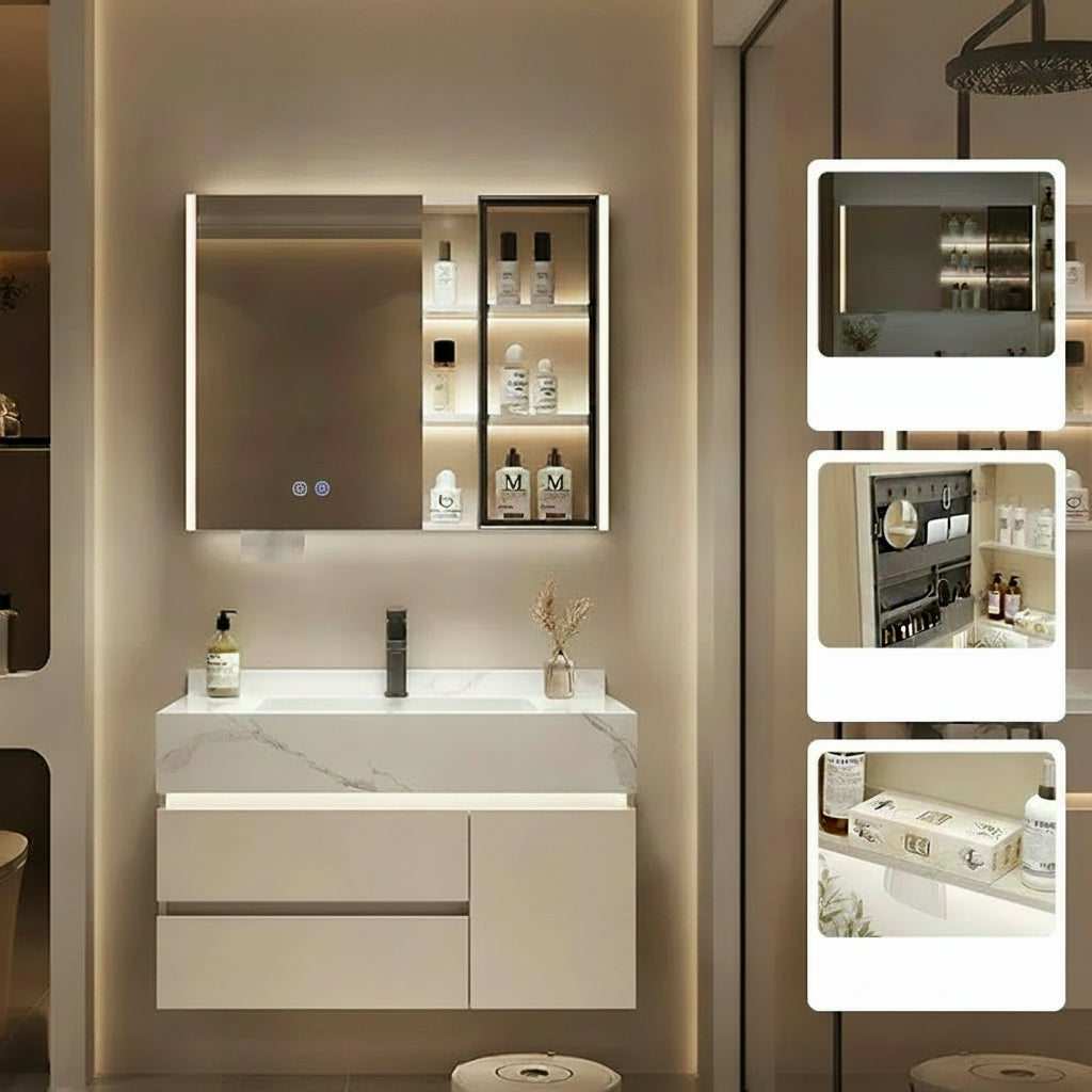 Bathroom Storage Cabinet with Mirror modern bathroom furniture