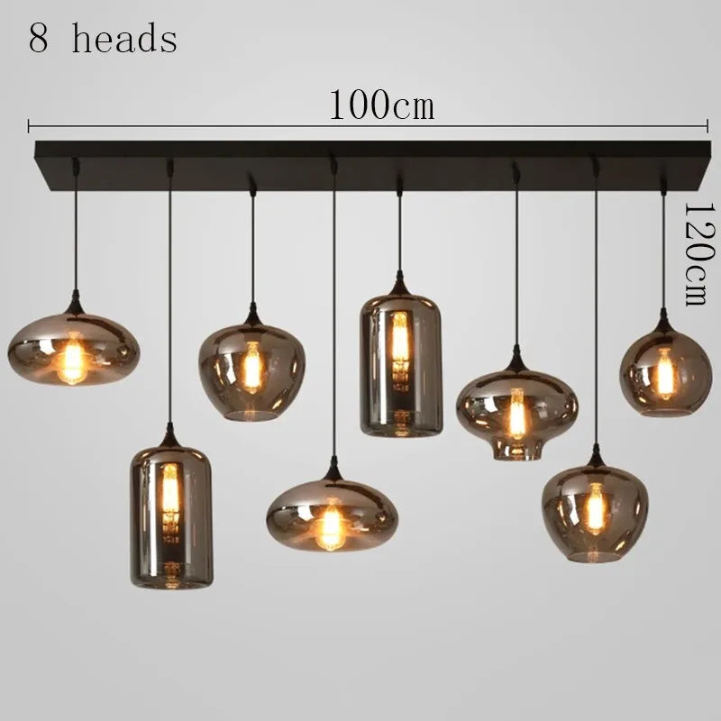 LED Glass Ball Pendant Light stylish dining area fixture