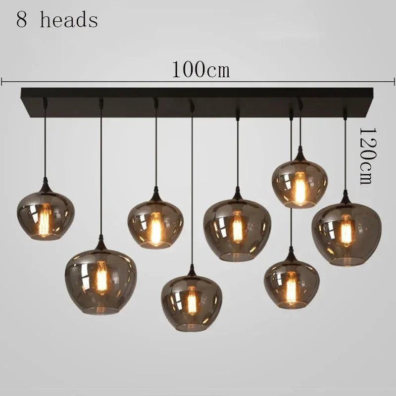 LED Glass Ball Pendant Light stylish dining area fixture