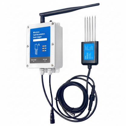 Sensor für geringen Verbrauch Bodenfeuchtigkeit Temperatur EC PH NPK 7-in-1, WiFi oder 4G Datenlogger Bodentester mit integriertem Akku